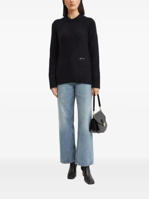 GANNI logo-patch jeans - Blue - zdjęcie produktu nr 2