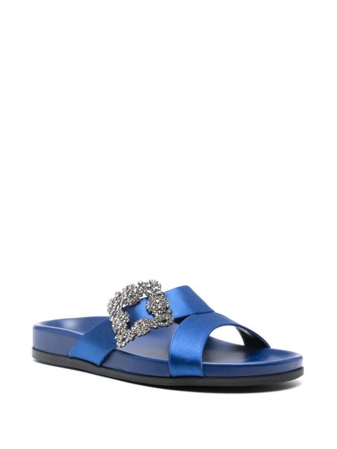 Manolo Blahnik Chilanghi crystal-embellished sandals - Blue - zdjęcie produktu nr 2