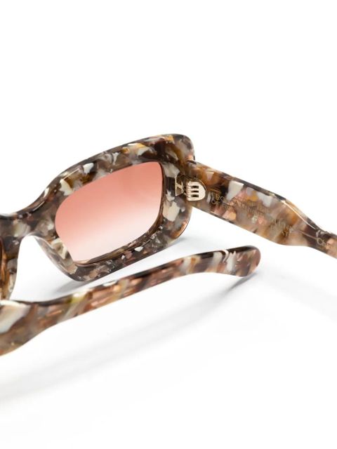 Chloé Eyewear Gayia rectangle-frame sunglasses - Brown