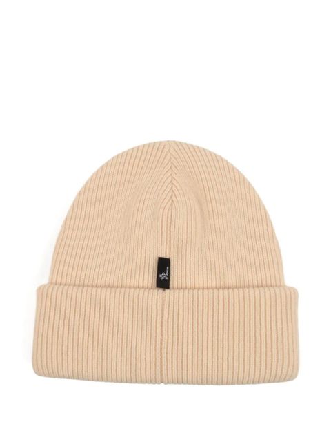 Moncler Grenoble ribbed logo-patch beanie hats - Neutrals - zdjęcie produktu nr 2