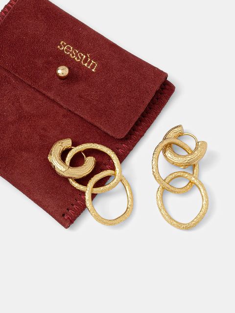 Sessun kolczyki pozłacane