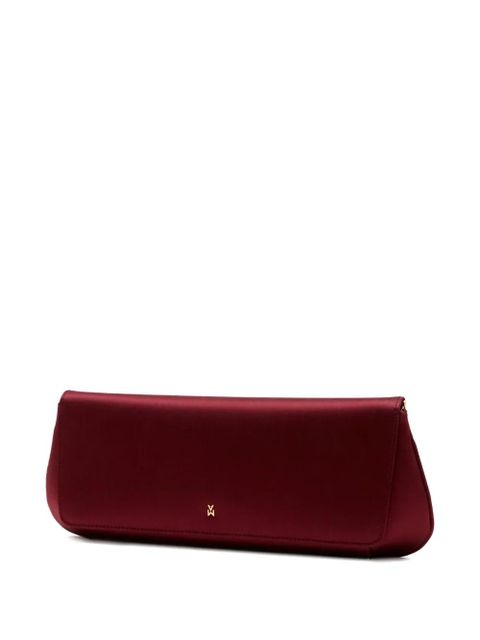 Amina Muaddi satin logo clutch bag - Red - zdjęcie produktu nr 2