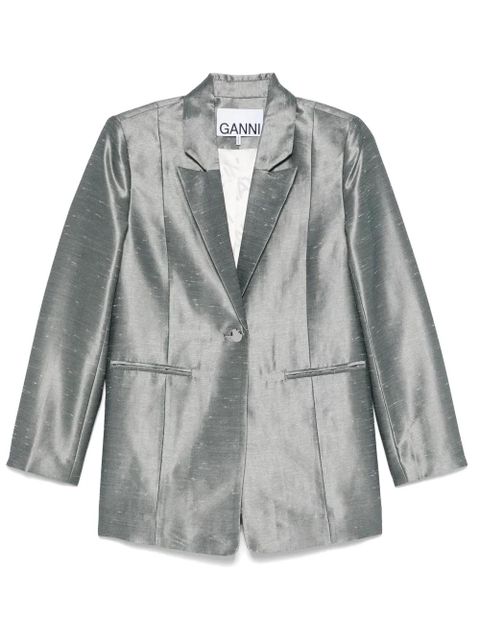 GANNI shantung blazer - Grey - zdjęcie produktu nr 1