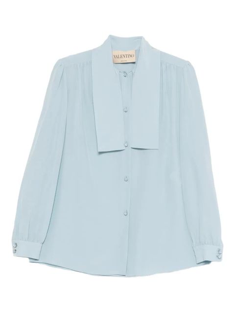 Valentino Garavani tie-collar buttoned shirt - Blue - zdjęcie produktu nr 1