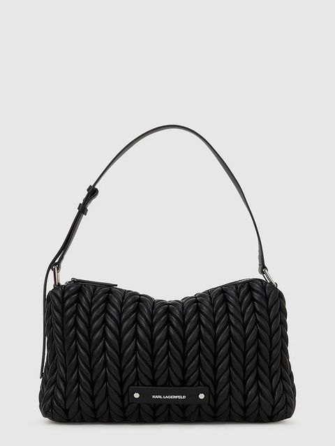 Karl Lagerfeld torebka K/WEAVE kolor czarny A4W30072 - zdjęcie produktu nr 1