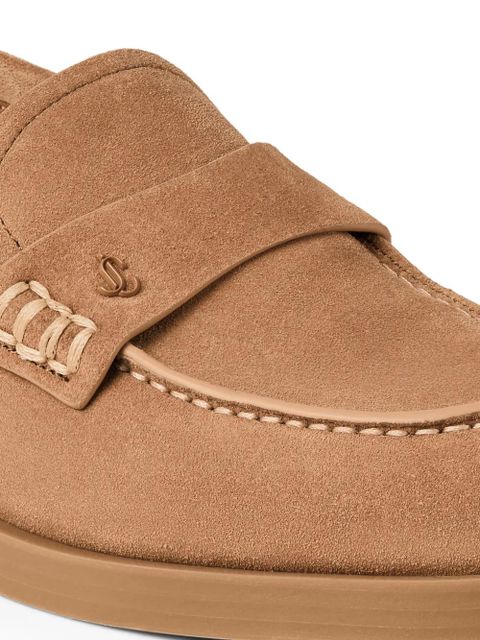Jimmy Choo Ivy logo-detail loafers - Brown