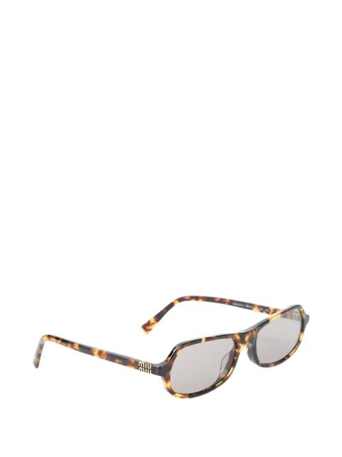 Miu Miu Eyewear Regard tortoiseshell-effect logo-plaque sunglasses - Brown - zdjęcie produktu nr 2