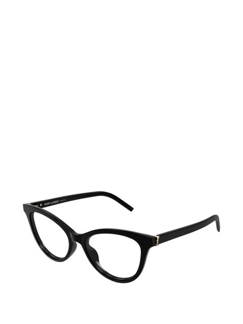 Saint Laurent Eyewear cat-eye logo glasses - Black - zdjęcie produktu nr 2