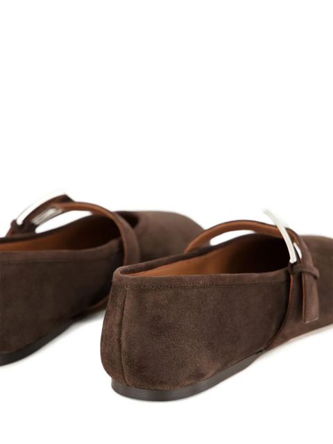 Paris Texas Sveva buckle suede ballet flats - Brown