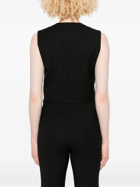 SANDRO cropped button-up top - Black