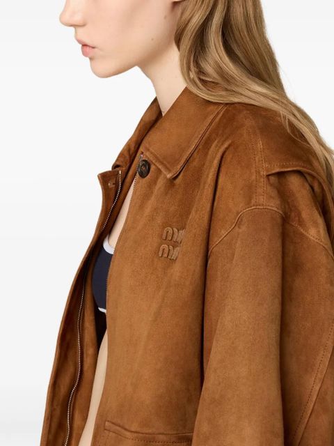Miu Miu suede jacket - Brown