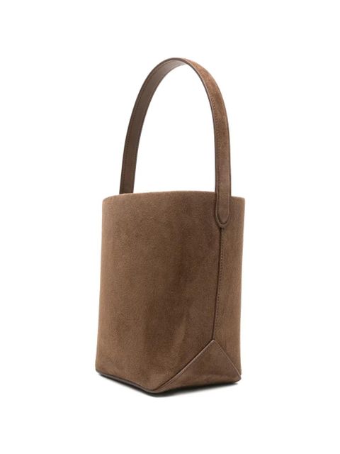 The Row small N/S Park top-handle bucket bag - Brown