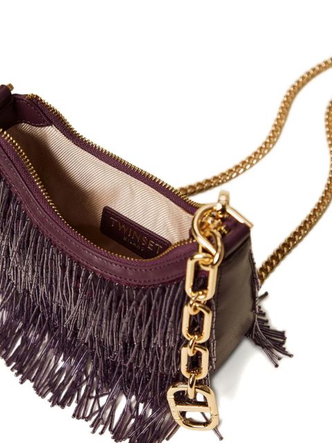 TWINSET Coissant fringe chain shoulder bag - Red