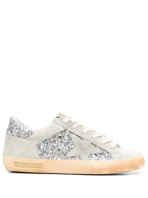 Golden Goose Super-Star glitter-detail sneakers - Neutrals - zdjęcie produktu nr 1