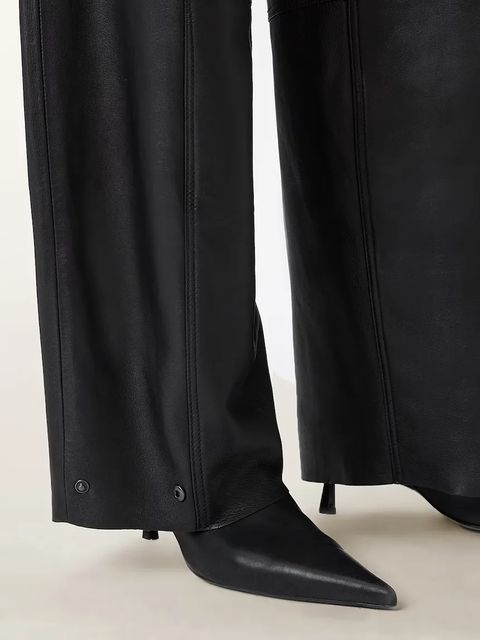 AllSaints spodnie skórzane JETT