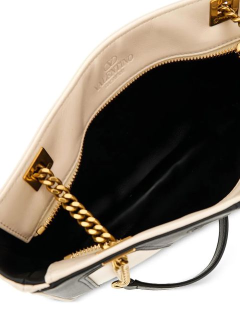 Valentino Garavani small Viva Superstar leather tote bag - Neutrals