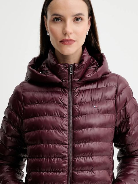 Tommy Hilfiger kurtka kolor bordowy przejściowa WW0WW47351
