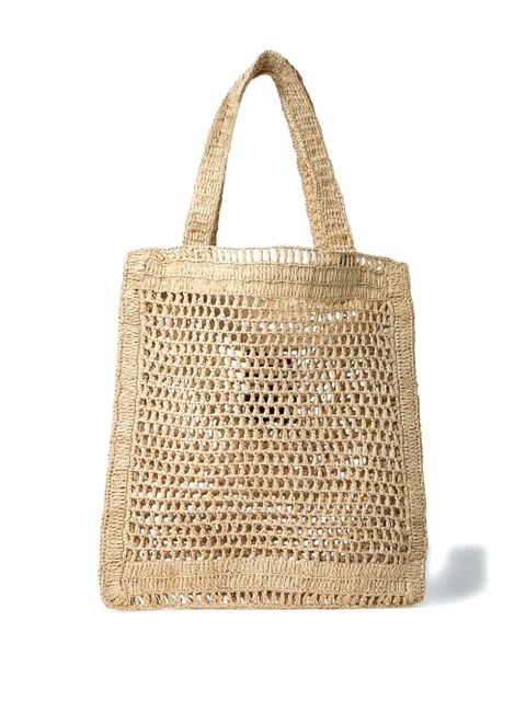 Chloé Summer Banana logo-detail raffia tote bag - Neutrals - zdjęcie produktu nr 2
