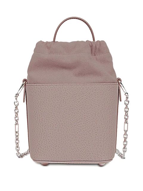 Maison Margiela drawstring bucket leather shoulder bag - Brown