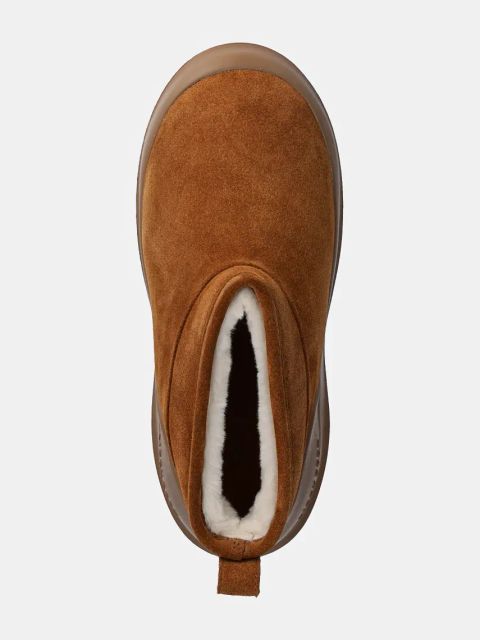 Moon Boot śniegowce zamszowe MB LUNA LOW BOOT SUEDE kolor brązowy 80D2480040 M008