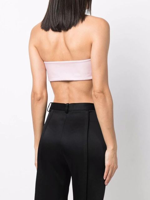 Prada Re-Nylon logo-plaque bandeau top - Pink - zdjęcie produktu nr 2