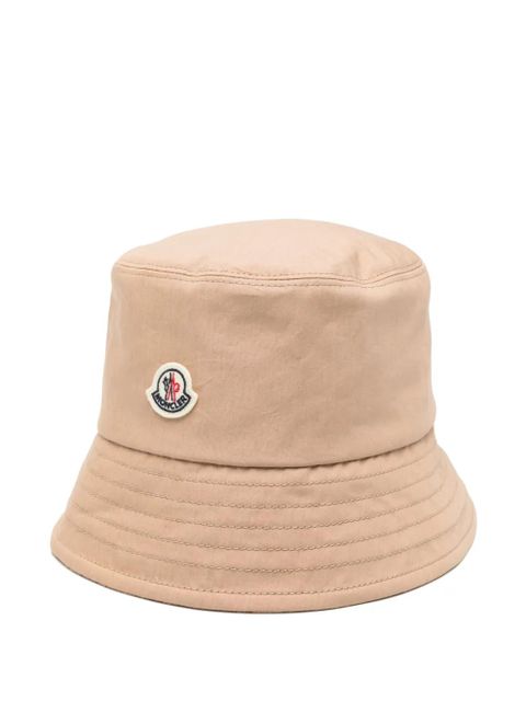 Moncler logo-patch bucket hat - Neutrals - zdjęcie produktu nr 1