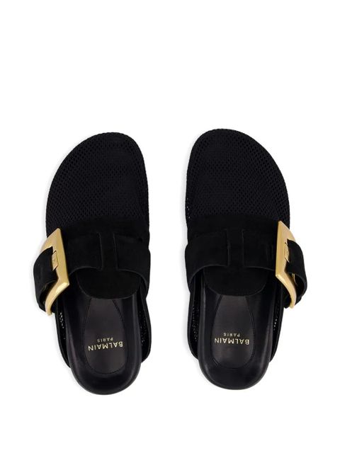 Balmain Anthem flat mules - Black