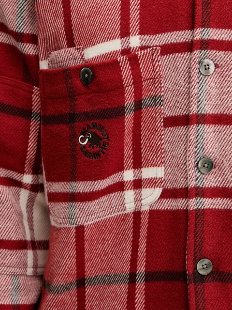 Mammut koszula bawełniana Mammut x Cabourn Direttissima kolor bordowy regular z kołnierzykiem klasycznym 1015.01730