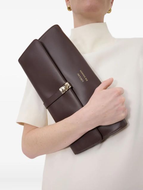 LouLou de Saison Elmer leather clutch - Brown - zdjęcie produktu nr 2