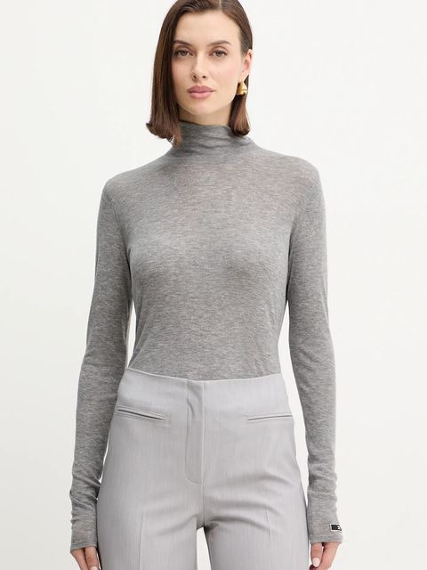 Elisabetta Franchi sweter z dodatkiem wełny damski kolor szary lekki MD61B56E2 - zdjęcie produktu nr 1