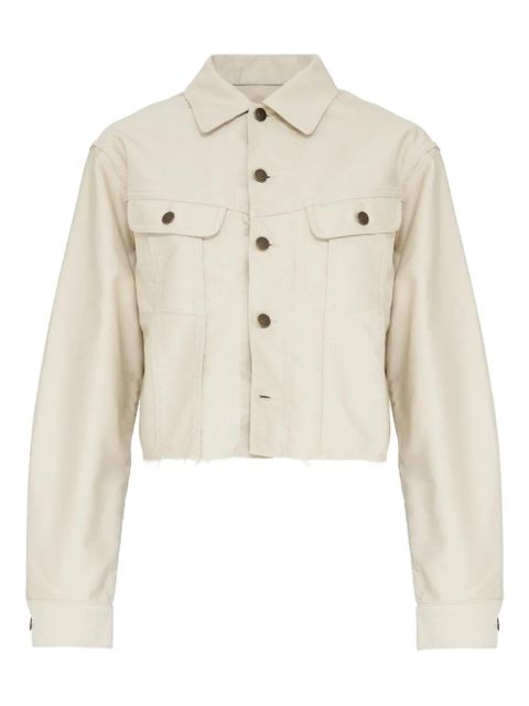 Maison Margiela cropped denim jacket - Neutrals - zdjęcie produktu nr 1