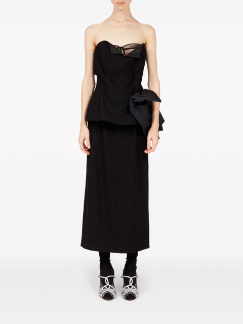 Maison Margiela Décortiqué midi dress - Black