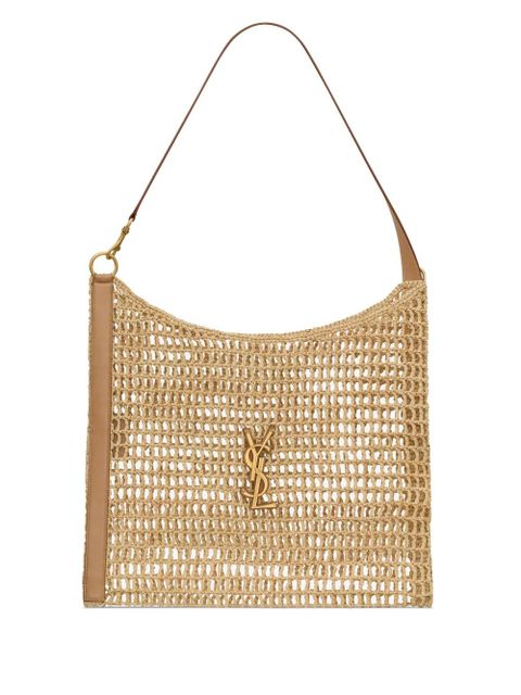 Saint Laurent raffia crochet tote bag - Neutrals - zdjęcie produktu nr 1