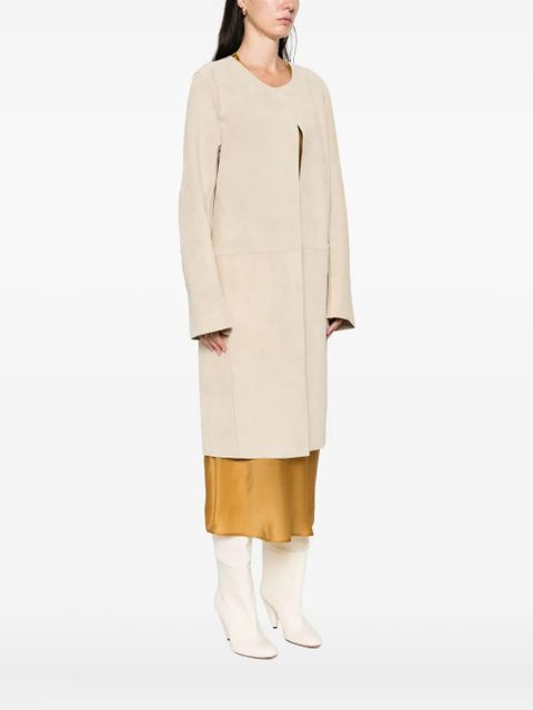 TOTEME suede coat - Neutrals