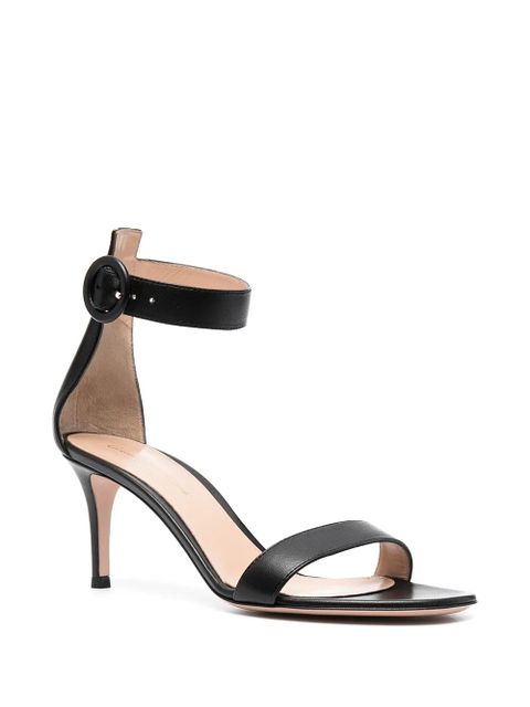 Gianvito Rossi Portofino 70mm leather sandals - Black - zdjęcie produktu nr 2