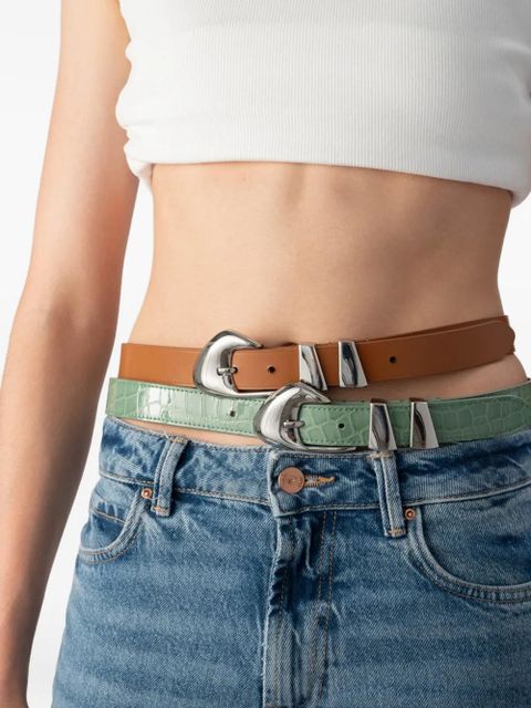 BY FAR Moore leather belt - Brown - zdjęcie produktu nr 2