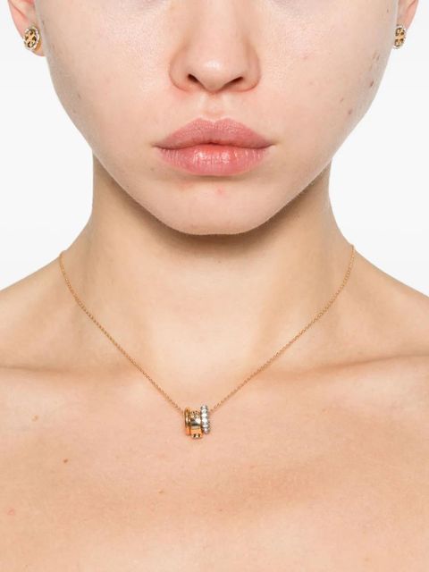 Tory Burch Miller crystal-embellished necklace and earring set - Gold