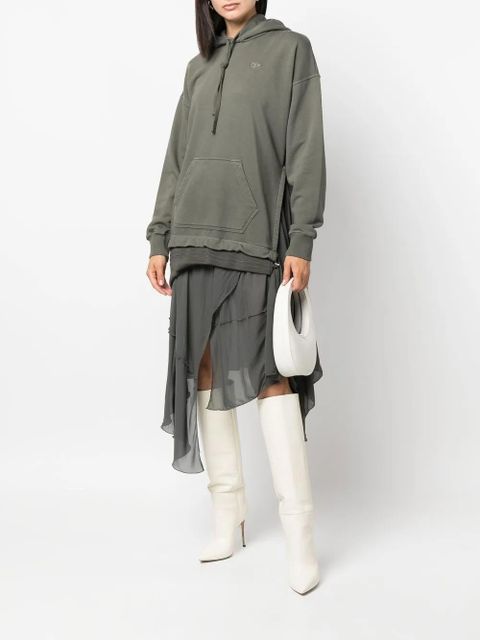 Diesel drawstring hooded dress - Green - zdjęcie produktu nr 2