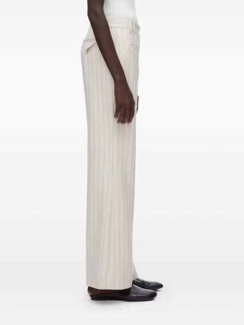 3.1 Phillip Lim pinstripe-pattern button-fastening trousers - Neutrals