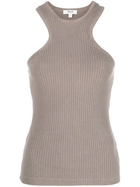 AGOLDE cutaway ribbed-knit top - Neutrals - zdjęcie produktu nr 1