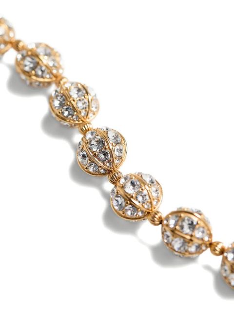 Valentino Garavani crystal-embellished gold bracelet