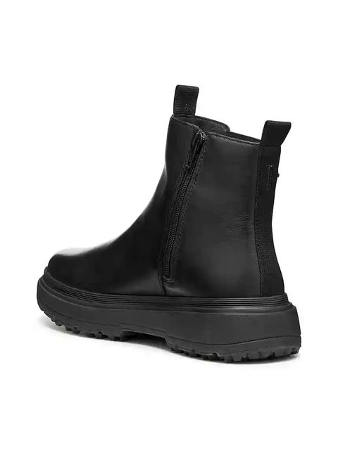 Geox botki skórzane D LAMIDIE + GRIP ABX damskie kolor czarny na płaskim obcasie D46XMD 00043 C9999 - zdjęcie produktu nr 2