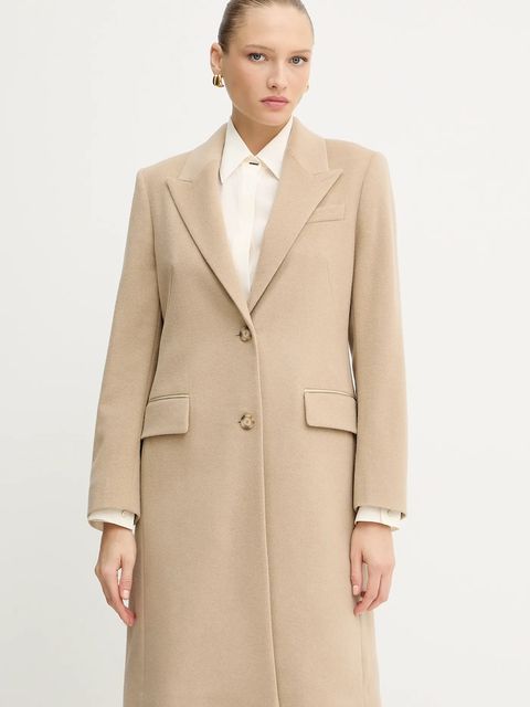 BOSS płaszcz wełniany kolor beżowy 50548371 - zdjęcie produktu nr 1