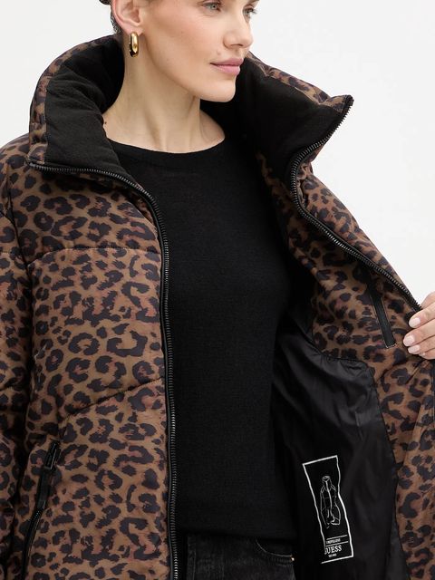 Guess kurtka MARTINA kolor brązowy zimowa W5BL47 W3702