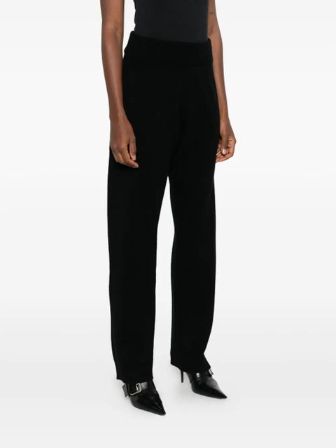 ENTIRE STUDIOS ribbed-trim trousers - Black
