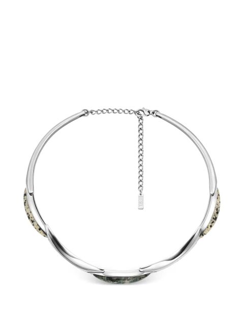 Diesel jasper stainless steel choker necklace - Silver - zdjęcie produktu nr 2