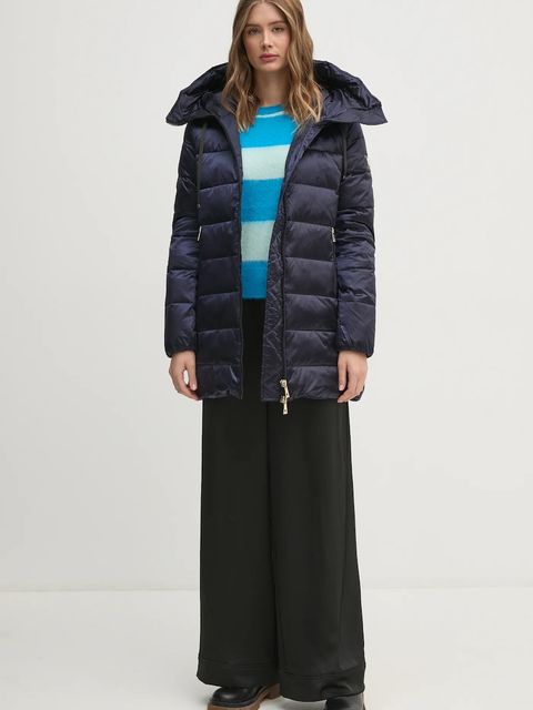 Tiffi kurtka puchowa damska kolor granatowy zimowa 210040 LADY M