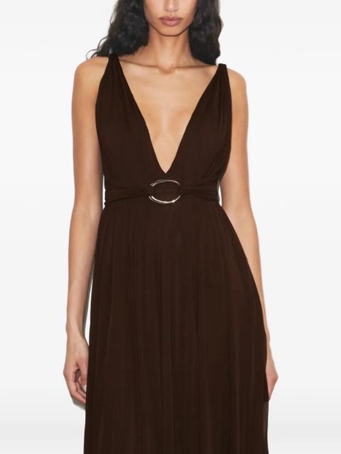 Tory Burch V-neck viscose dress - Brown