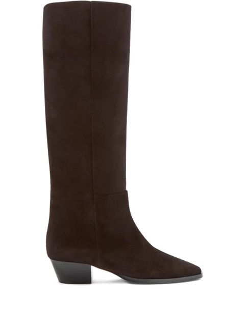 Aeyde suede knee-high boots - Brown - zdjęcie produktu nr 1