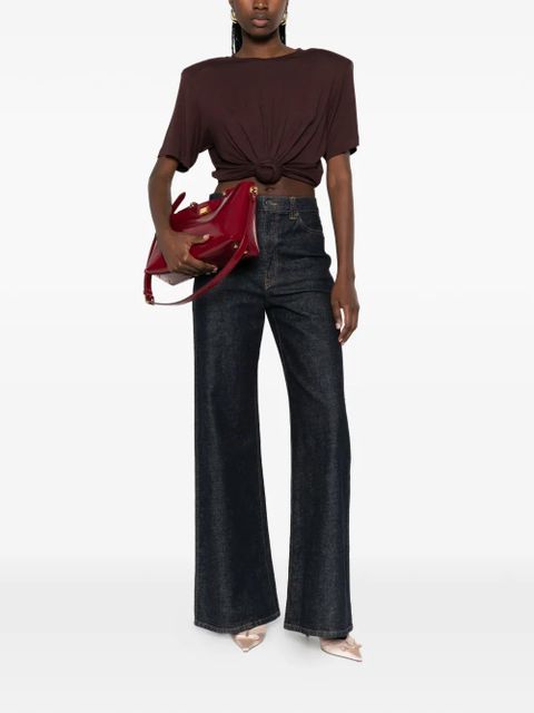 Magda Butrym knotted T-shirt - Brown - zdjęcie produktu nr 2